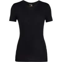 Icebreaker - T-shirt in lana merino - W Merino 175 Everyday SS Crewe Black per Donne - Taglia S - Nero