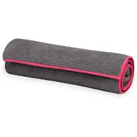 Gaiam Yoga Hand Towel Telo in microfibra (50 x 76 cm, grigio/rosso)