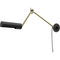Lucide Applique SLENDER nero-ottone-oro 1xE27x25W metallo dim.: 25x100x10 cm IP20