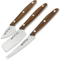 Due Cigni 1896, 2C1018NO coltelli per formaggi 3pz, legno di noce