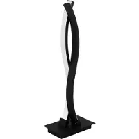 Eglo Lampada Da Tavolo Moderna Lasana 3 Acciaio Nero Luce Led Integrato 11,5W