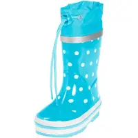 Playshoes Stivale di gomma turchese / bianco
