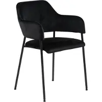 Giga Sedia da pranzo Design Scandinavia Lima (SET 2 pezzi), tessuto, nero