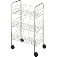 Wenko carrello FLORENZ 3 ripiani Cestini Cucina Bagno Scaffale frutta Scaffali Carrello Rotolo