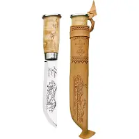 Marttiini Lapp 250010 Stainless, Curly Birch, coltello fisso