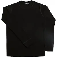 Joha Blouse Long Sleeves Intimo lana merinos Uomo (XL, nero)