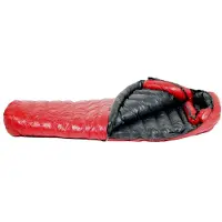 Western Mountaineering AlpinLite Sacco a pelo in piuma (200 cm, rosso/nero)