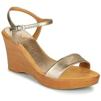 Unisa Sandali con zeppa RITA donne - Oro - 39
