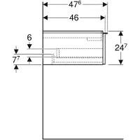 Geberit iCon Armoire basse pour lavabo, 1 tiroir, 88,8x24,7x47,6 cm, 502312, 502.312.01.3, 502.312.01.3