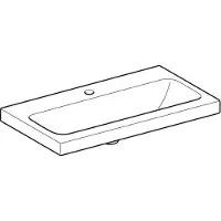 Geberit iCon Light lavabo avec saillie raccourcie, 75 cm x 42 cm, avec trou pour robinetterie, sans trop-plein,501842, 501.842.00.6, 501.842.00.6