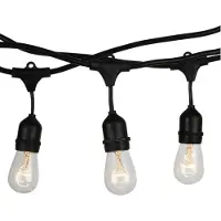 V-TAC VT-7135 catenaria portalampada E27x10pcs 10 lampadine raccordabile nero 5M con ingresso e uscita schuko IP65