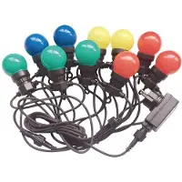 V-TAC VT-71020 catenaria luminosa led rgb lampadine 20pcs 10M raccordabile con ingresso e uscita 2PIN IP44 - sku 7438