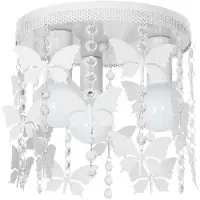 Luminex Lampada a sospensione Serenity con paralume in plastica, argento