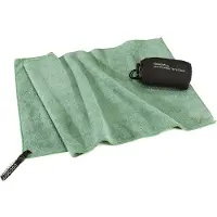 Cocoon Terry Towel Light Telo in microfibra (120 x 60 cm - L, verde)