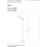 Lucide Piantana LED Gilly, bianca, flessibile, metallo, altezza 153 cm