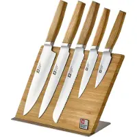 Richardson Sheffield Nomad bambù 11111K514K20 set di coltelli da 5 pezzi con blocco portacoltelli magnetico