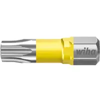 Wiha 7929-02525 7015Y Bit Torx T25 x 25 mm in acciaio molibdeno vanadio temprato 25 pz