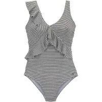 LASCANA Costume intero nero / bianco