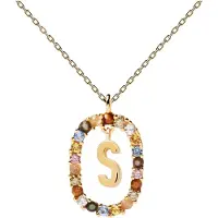PD Paola Beautiful gold plated Collana letter "S" LETTERS CO01-278-U (chain, Ciondolo)