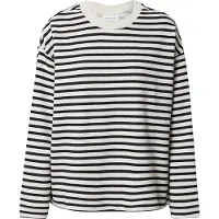 Armedangels Women's Frankaa Stripe Maglione Donna (M, grigio)