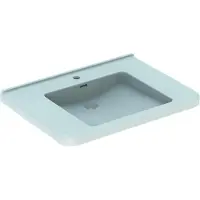 Geberit Renova Nr. 1 Comfort lavabo, encastrable, 750x550 mm, avec percement pour robinetterie, avec trop-plein, blanc, 128575600, 128575600
