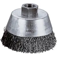 Wolfcraft 1 spazzola a tazza in acciaio inox WS crimpata