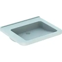 Geberit Renova Nr. 1 Comfort, lavabo encastré, 650x550 mm, sans percement pour robinetterie, sans trop-plein, blanc, 128666600, 128666600