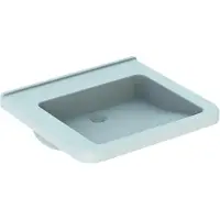 Geberit Renova Nr. 1 Comfort, lavabo encastré, 600x550 mm, sans percement pour robinetterie, sans trop-plein, blanc, 128661000, 128661000