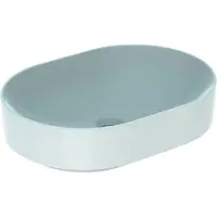 Geberit VariForm Lavabo à poser elliptique, 550x400mm, sans trou de robinet, sans trop-plein, 500.774.01.2, 500.774.01.2
