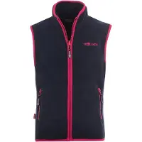 TROLLKIDS Kid's Arendal Vest Gilet in pile Bambini (110, blu)