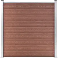 vidaXL Set di recinzione in WPC 10 quadri + 1 pendenza 1830x186 cm Marrone