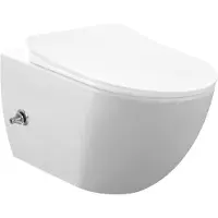 Creavit Design, vaso sospeso bianco con funzione bidet/doccia e miscelatore integrato per acqua calda/fredda
