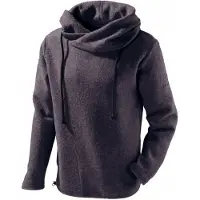 Mufflon Lucca Pullover in lana merino Uomo (M, nero/marrone)