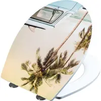 Cornat Sedile per WC Retro Bus, Duroplast, ovale, con chiusura ammortizzata, KSDSC290
