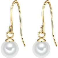 Glanzstücke Orecchini giallo oro / bianco perla