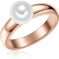 Valero Pearls Anello oro rosé / bianco perla