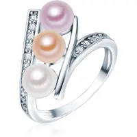 Valero Pearls Anello albicocca / rosa antico / argento