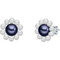 Valero Pearls Orecchini lilla scuro / argento / bianco perla
