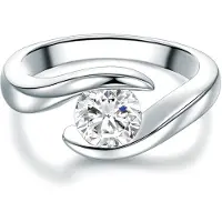Trilani Anello argento / trasparente