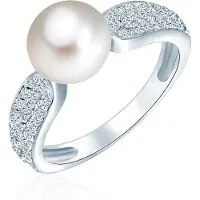 Valero Pearls Anello argento / bianco perla