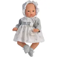 ASI Bambola Koke Grey And White Dress 36 Cm