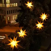 Sterntaler Ghirlanda luminosa LED con 9 stelle per esterni, gialla