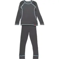 TROLLKIDS Kid's Merino Baselayer Set Intimo lana merinos Bambini (128, blu)