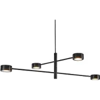 Nordlux Lampada LED a sospensione Clyde, 4 luci, 2 livelli