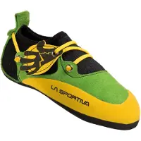 La Sportiva Kids Stickit Scarpette da arrampicata Bambini (32/33, giallo/verde/olivia)