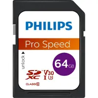 Philips Scheda Di Memoria Sdxc Card 64gb Class 10 Uhs-i U3 V30 A1