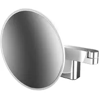 Emco LED miroir de rasage et de maqu'illage, modèle mural, bras à double articulation, grossissement 3x, rond, 109506031, 109506031