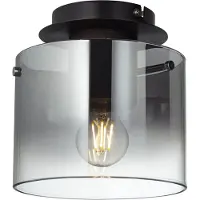 Brilliant Plafoniera Beth con paralume vetro fumè a 1 luce