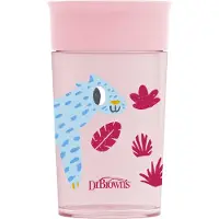 Dr. Brown's Bicchiere 360 Senza Beccuccio Rosa 300 ml — Tazza Antigoccia
