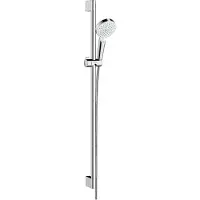 Hansgrohe HG Brausestangenset Crometta Vario Stange 90cm Eco 9 l/min weiß/verchromt